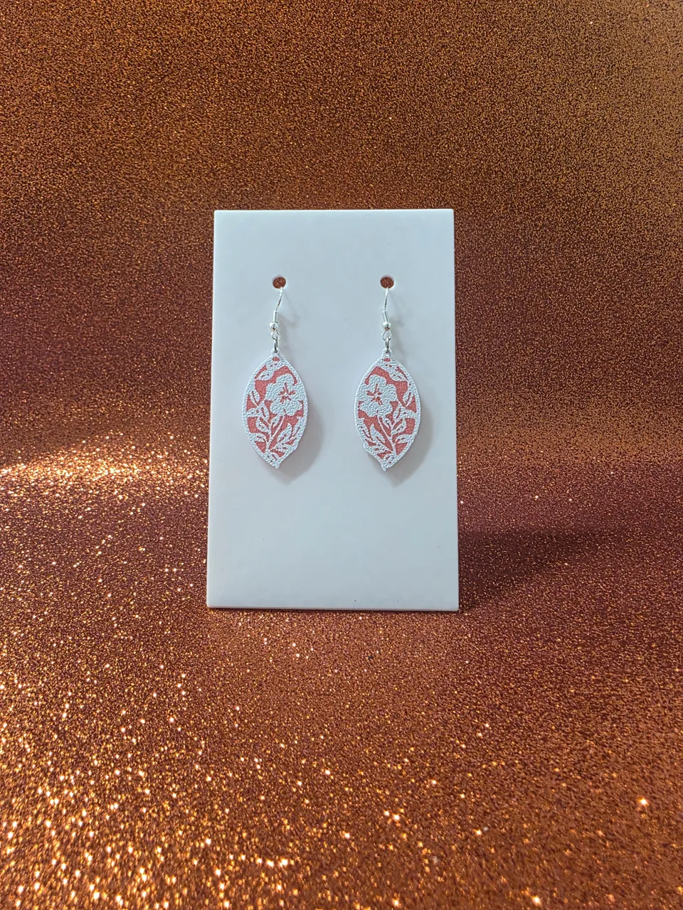 Peony blossom earrings view 2