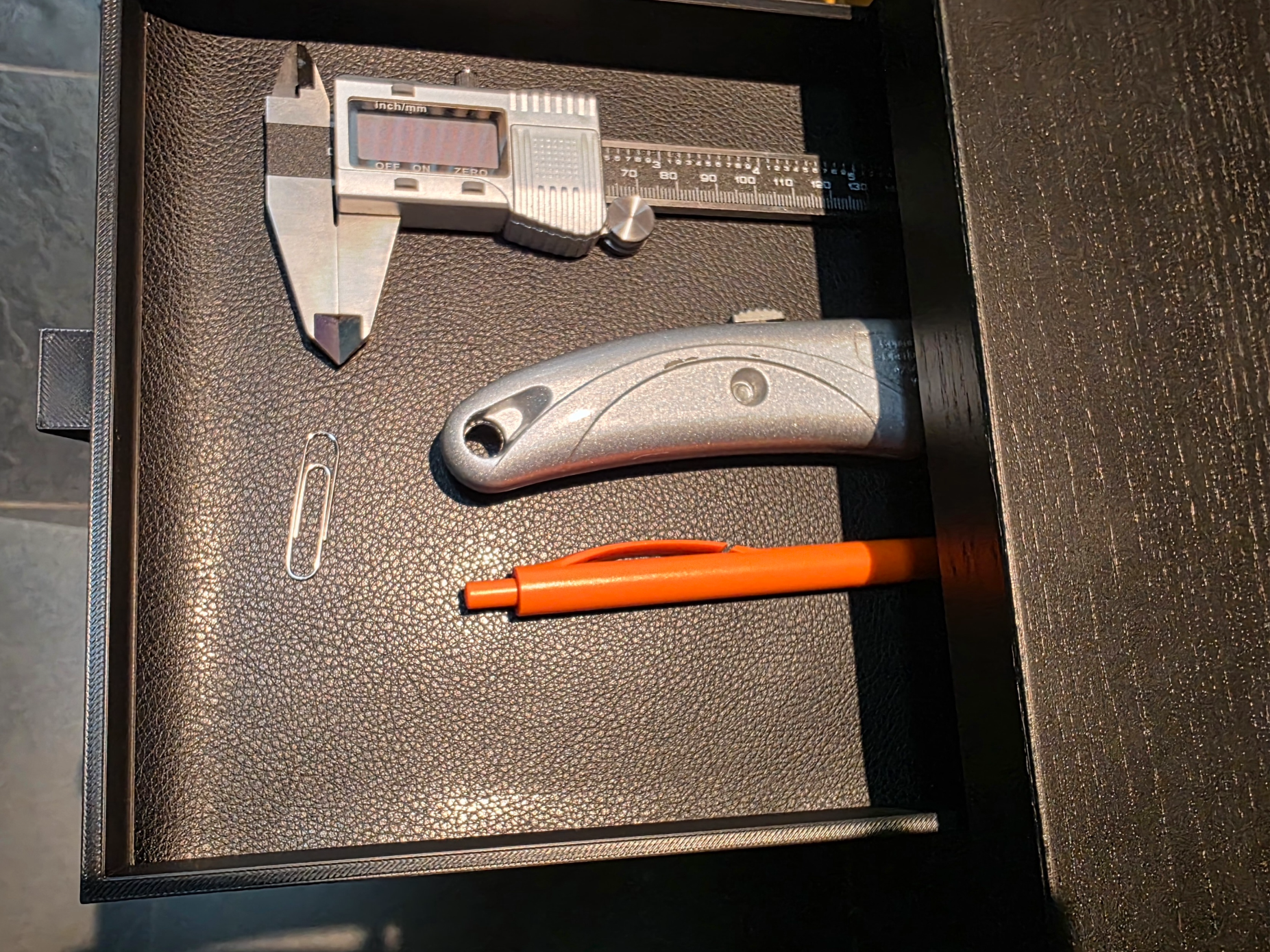 Under Desk Drawer with Optional Leatherette Insert