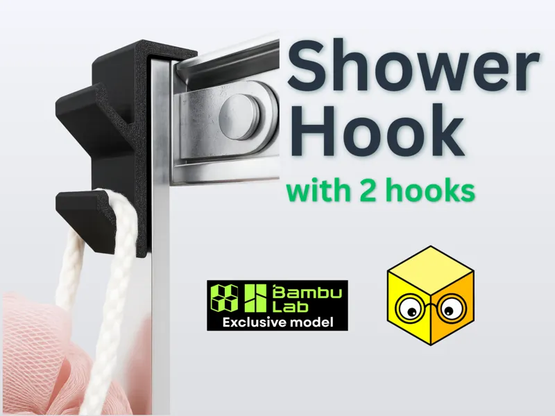 Shower Hook with 2 hooks (Only 9 grams)