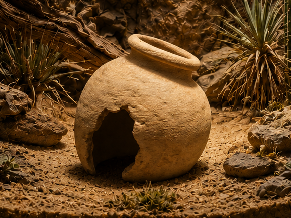 Broken Clay Pot Hideout - Terrarium & Aquarium