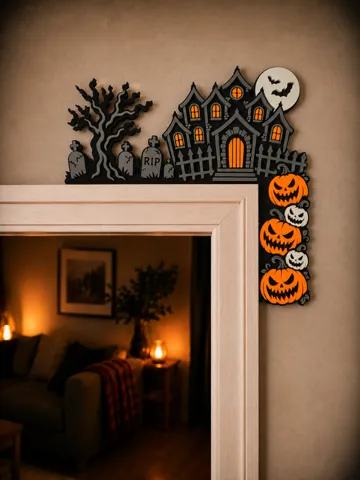 Marco decorativo: Haunted House Door/Frame Corner Decor — vista de referencia 2