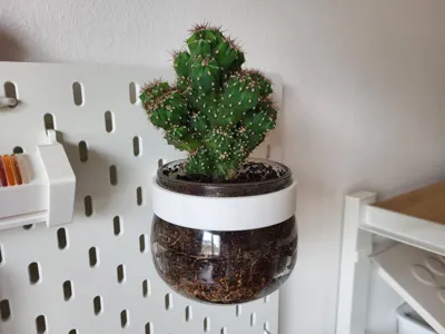Skadis Jar Plant Holder – Reused KORKEN Jar Base