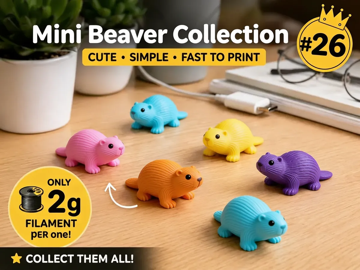 Mini Beaver Fidget - Micro Zoo - Free 3D Print Model - MakerWorld