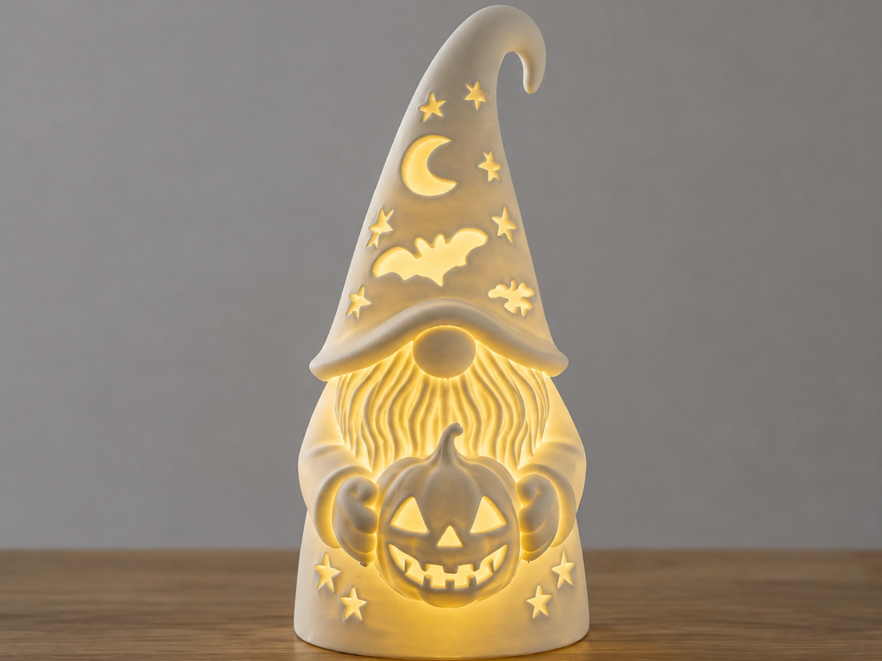 Halloween Wichtel – leuchtende Kürbis-Deko - 1