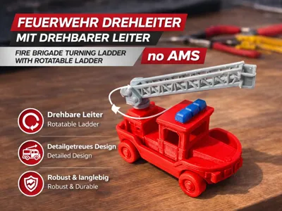 Fire Truck Turntable Ladder with Rotating Ladder no AMS