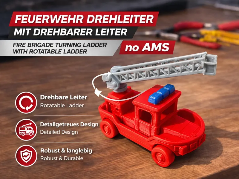 Feuerwehr Drehleiter mit drehbarer Leiter no AMS