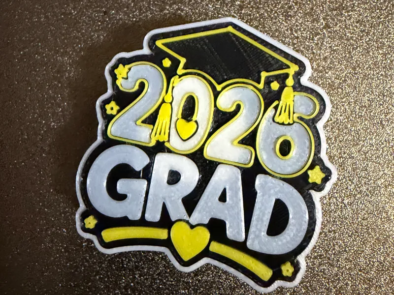 Class Of 2026 Graduation Straw Topper