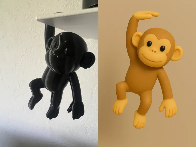 Süßes selbsthängendes Äffchen