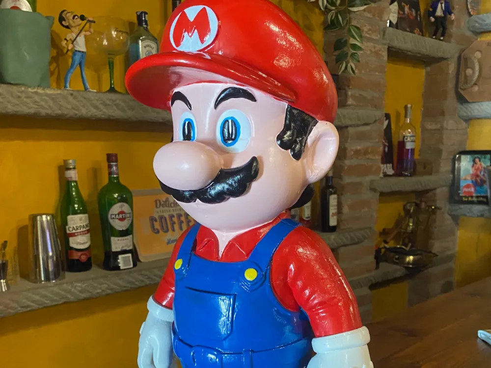 Modelo para impresión 3D: Mario Bros Altezza 50cm e 100cm. Referencia del modelo original.