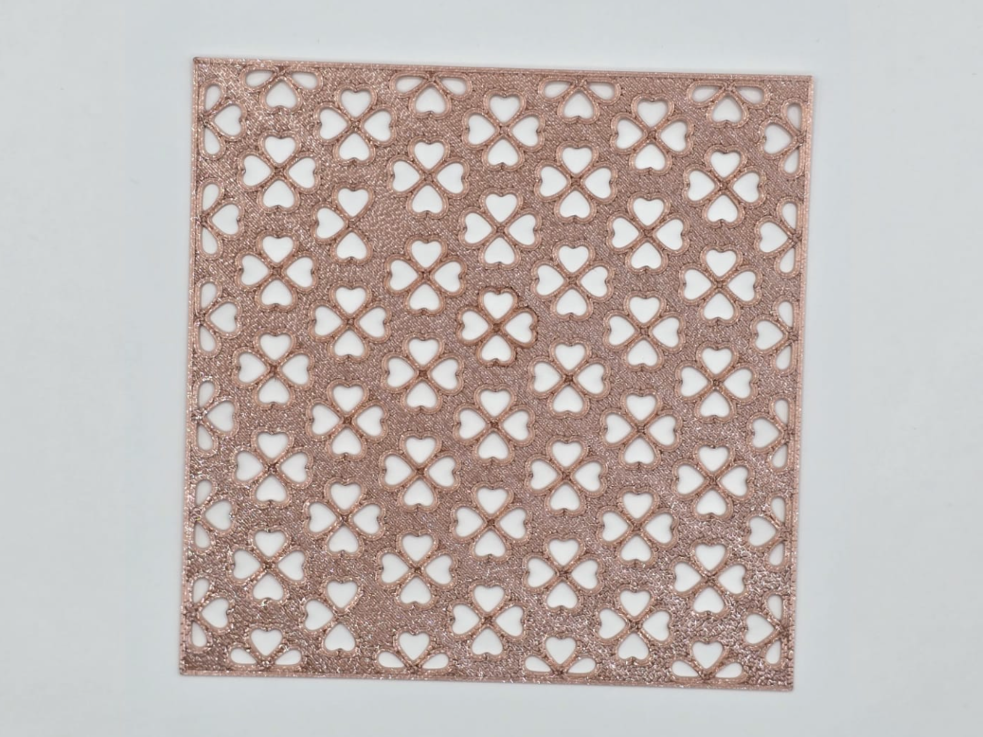 Four Leaf Clover and Heart Lattice Pattern Stencil
