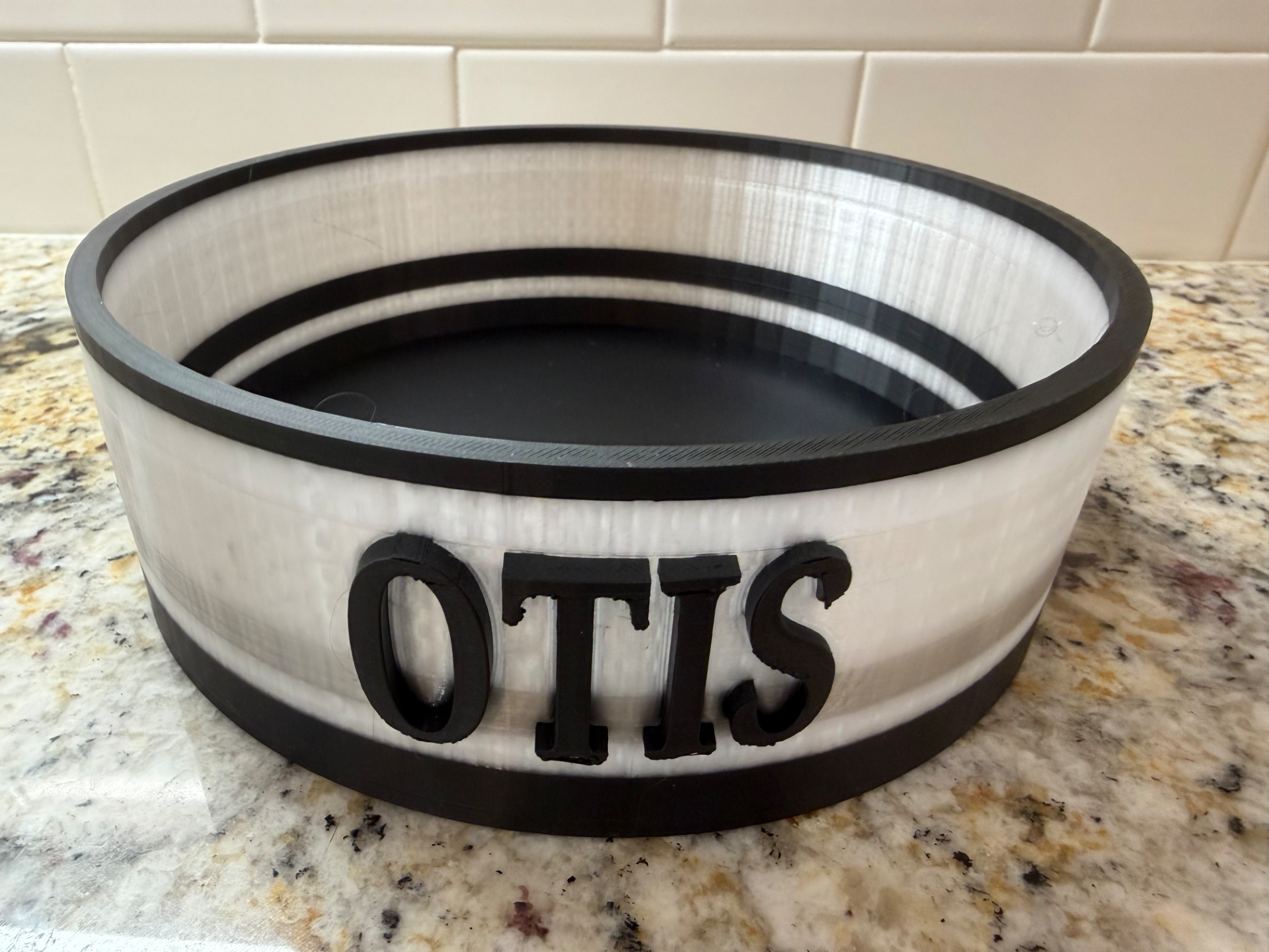 Customizable Translucent PETG Dog Bowl  AMS Ready