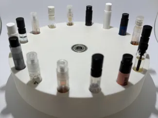 Carousel-Style Perfume Tester Holder with 36 Holes