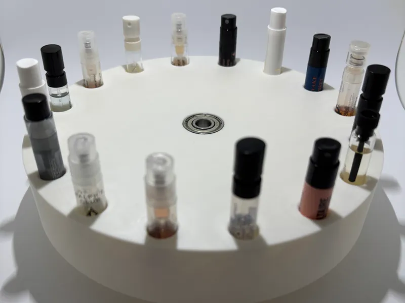 Carousel-Style Perfume Tester Holder with 36 Holes