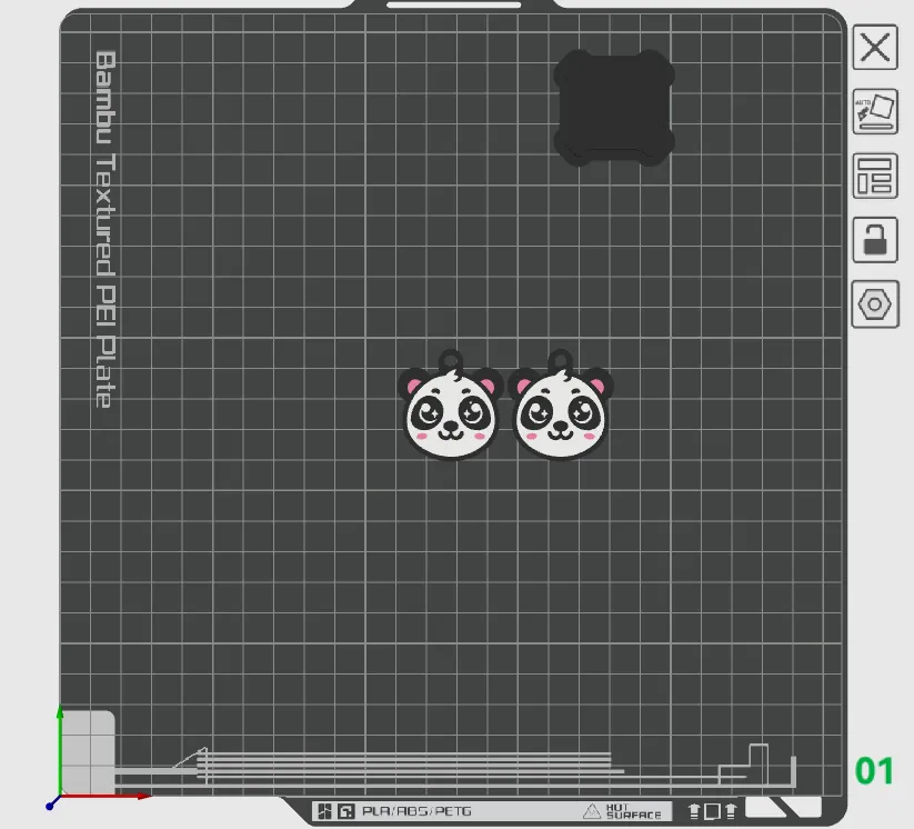Panda Earrings view 3