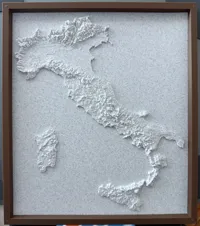 Frame for Italy topo map, 0.2mm layer, 2 walls, 10% infill