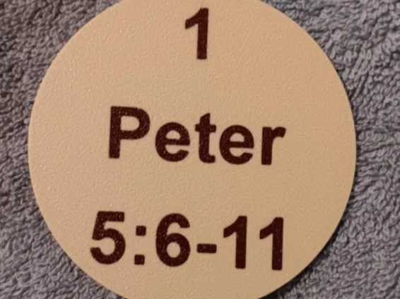 1 peter  5:6-11 coaster