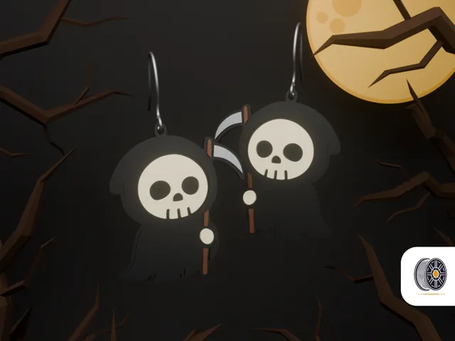 Grim Reaper Earrings | Halloween Earring Series