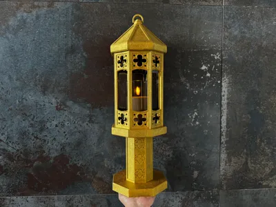 Cathedral-inspired LED candle lantern