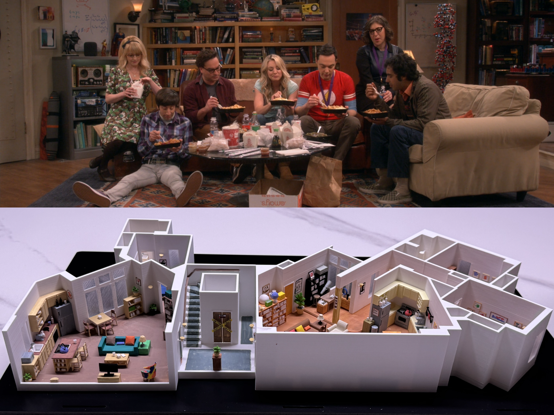 《The Big Bang Theory》生活大爆炸1/64公寓场景微缩模型