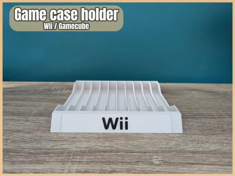 Game case holder (Wii, Wii U and Gamecube)