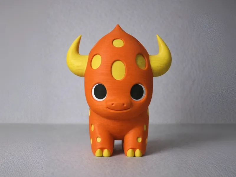 Volcano-Born Bison with Molten Rock on its Back