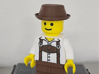 Brick Man in Lederhose mit Hut 20cm