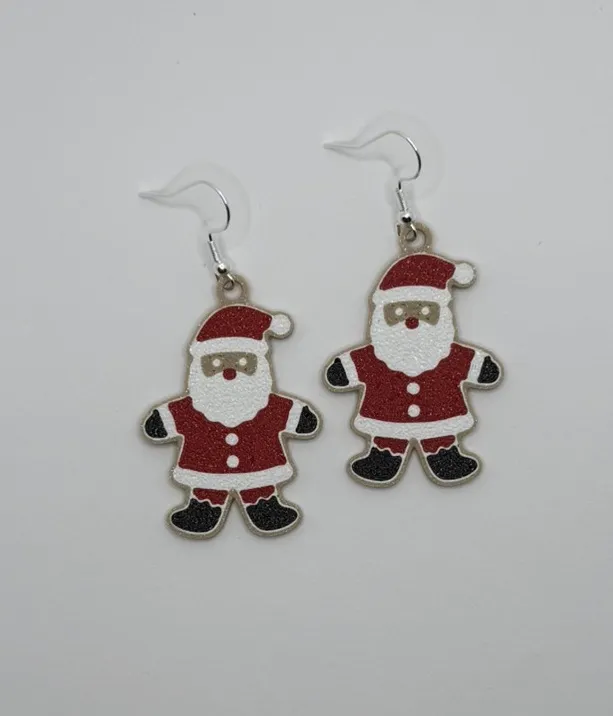 Cute Santa Earrings - Prints in 30 min! view 2