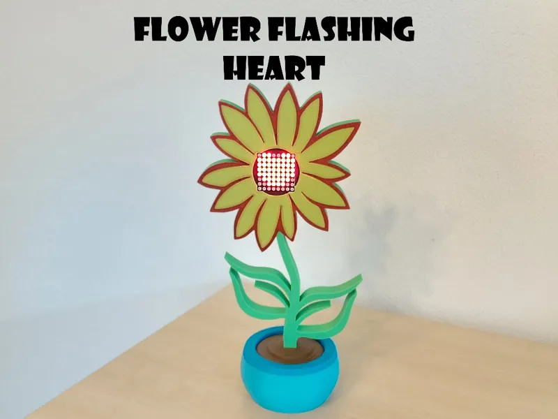 Arduino Nano Blinkendes Herz in Blume