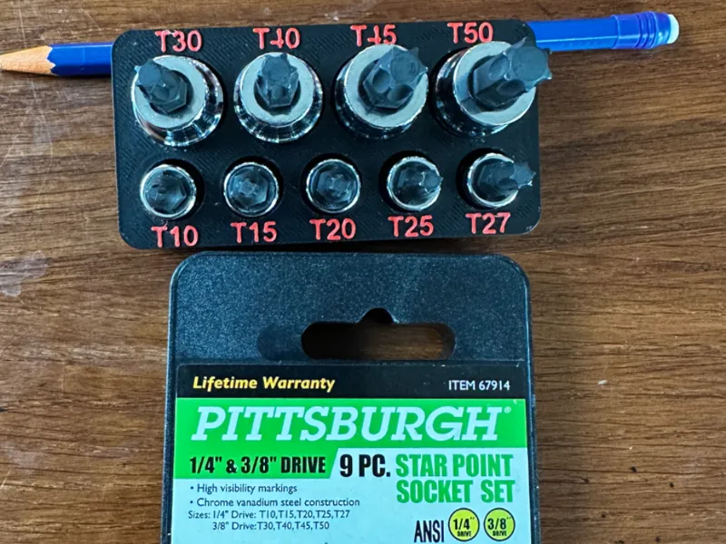 Harbor Freight 9 pc Star Point Tray