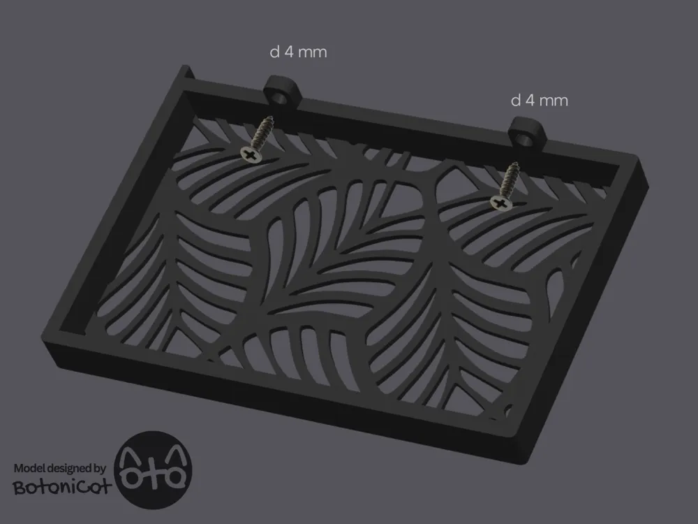 Monitor riser / Shelf stand: Palm Fan Pattern by BotaniCat - MakerWorld