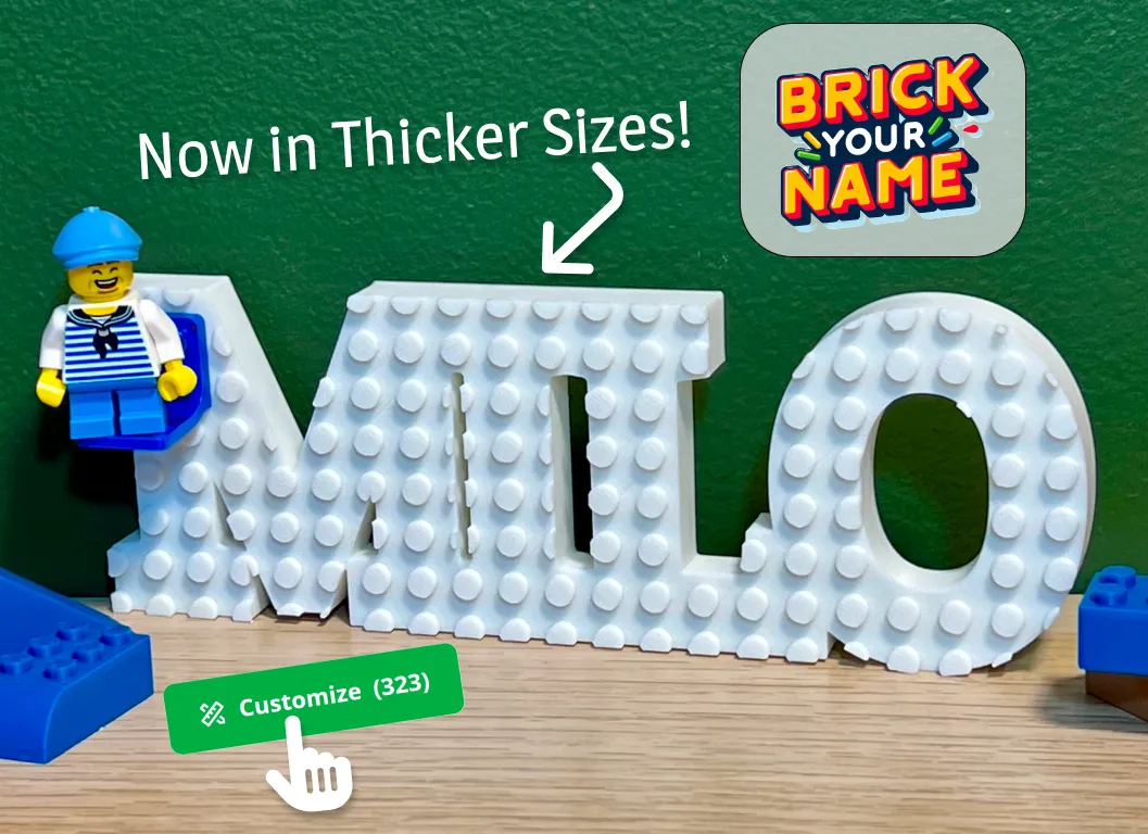 Brick Your Name - Customize on MakerWorld! view 2