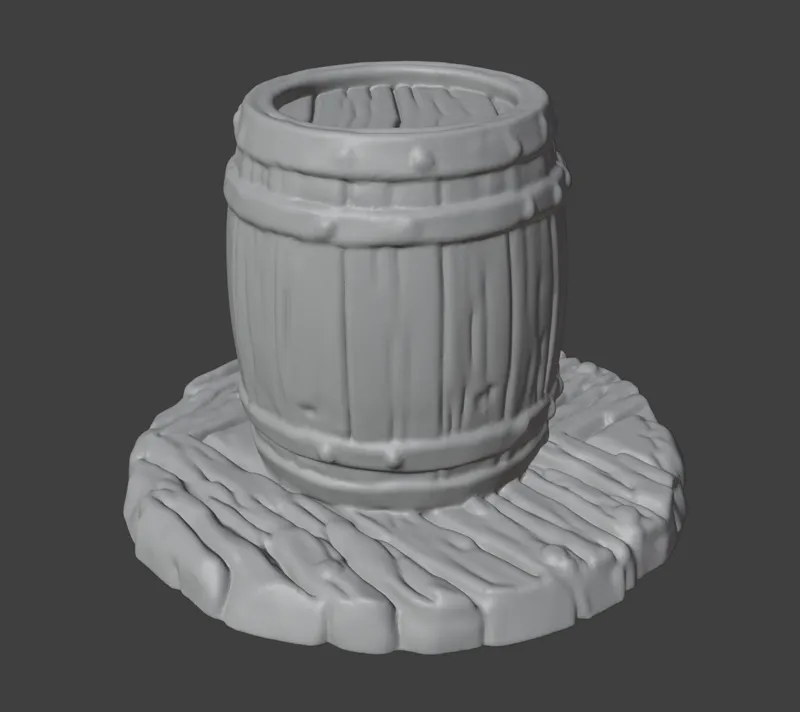 Tabletop Barrel for board game environment