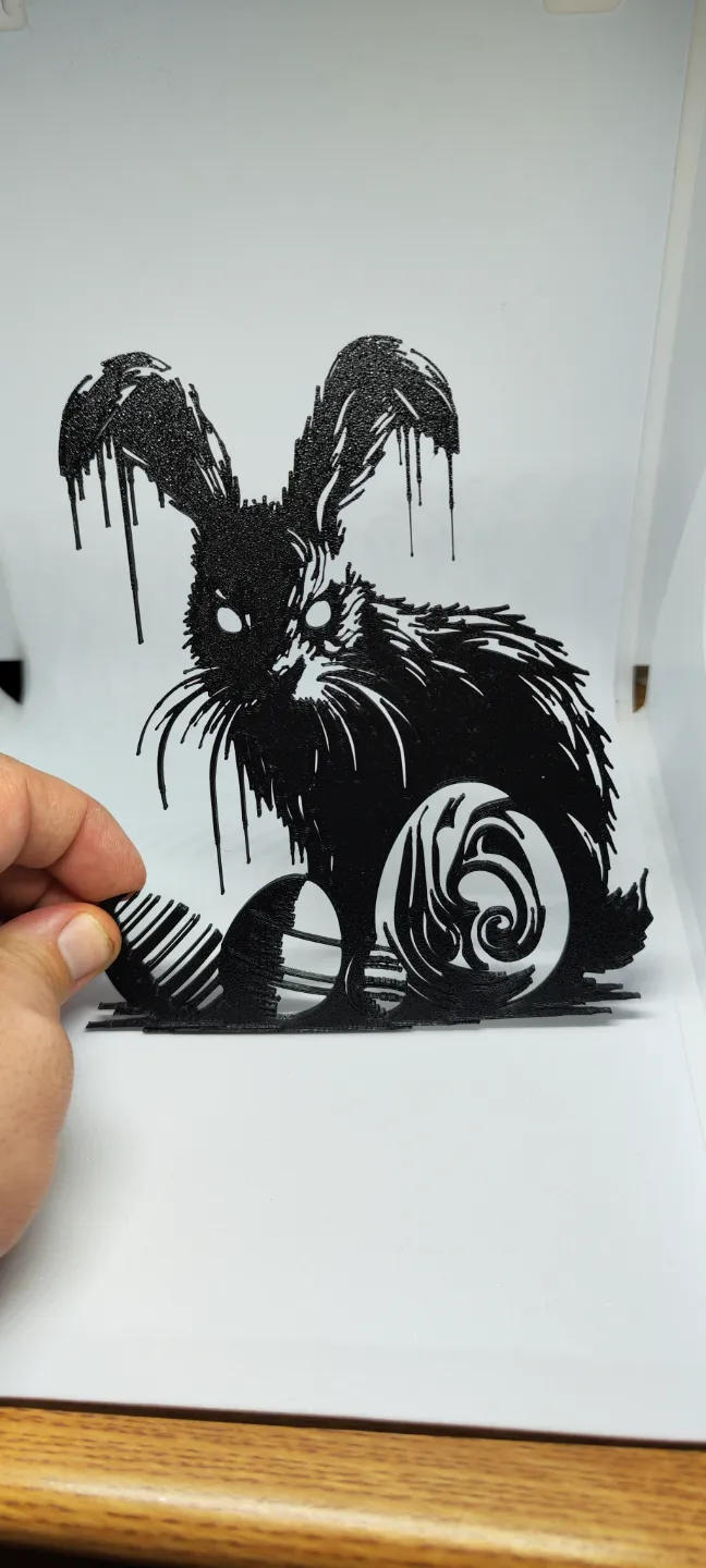 Tableau mural lapin horrifique