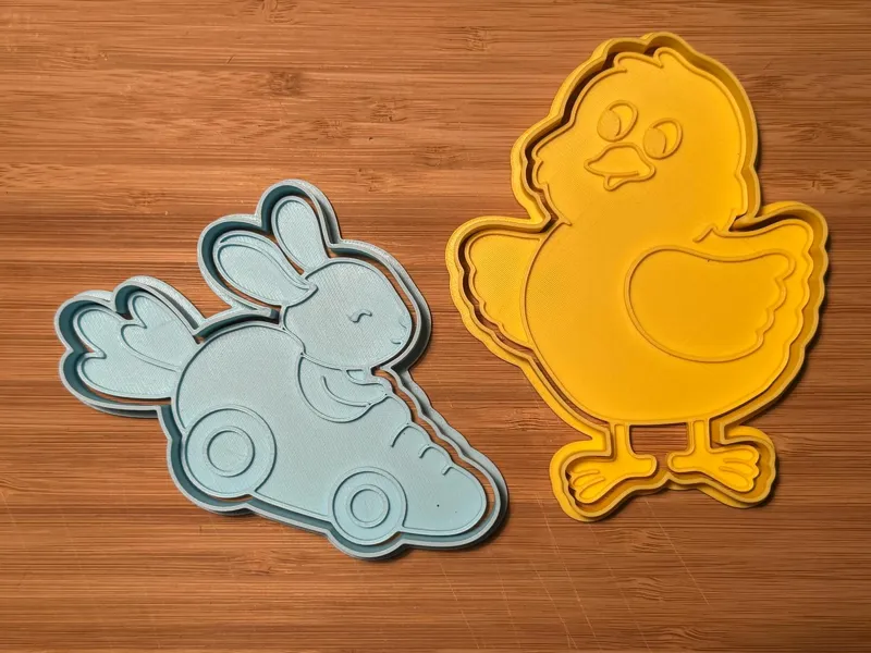 Easter bunny, chicken cookie cutter 