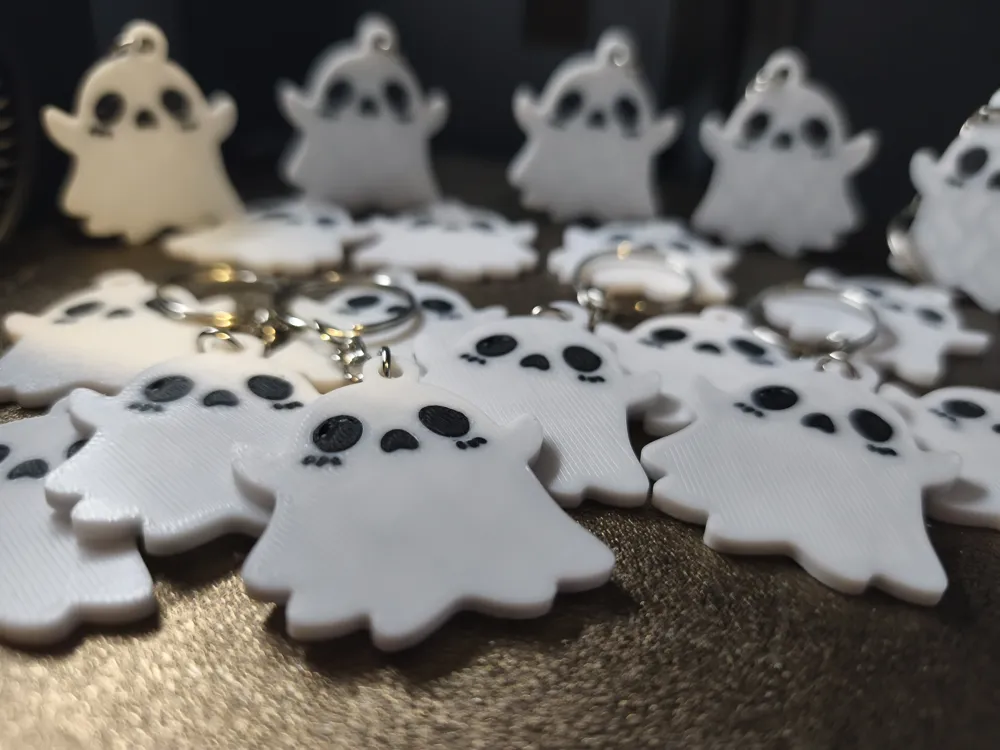 Halloween ghost keychain by @Plko MakerWorld: Download Free 3D Models