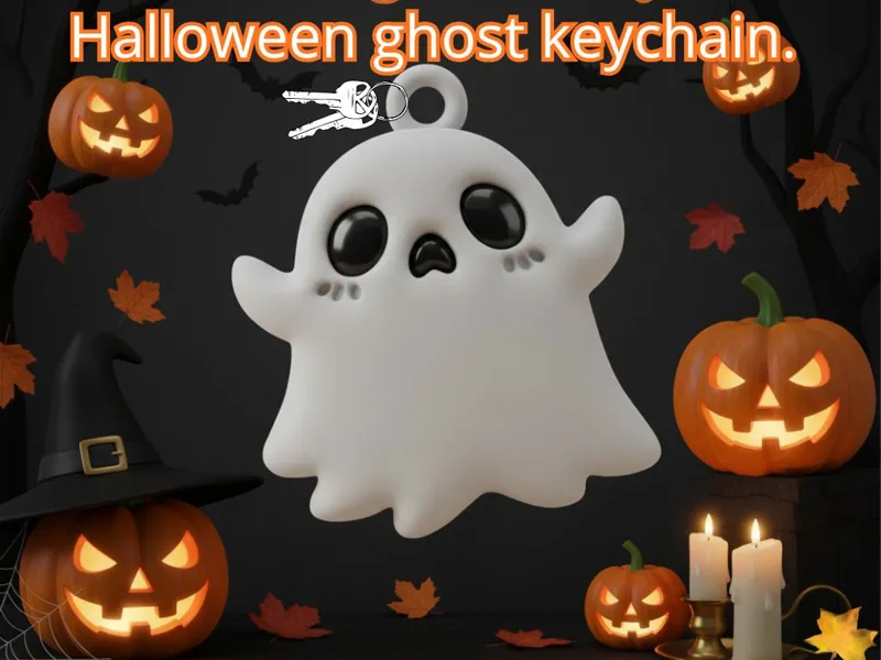 Halloween ghost keychain