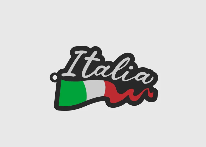 Keychain Italy Flag - Portachiave Italia Bandiera