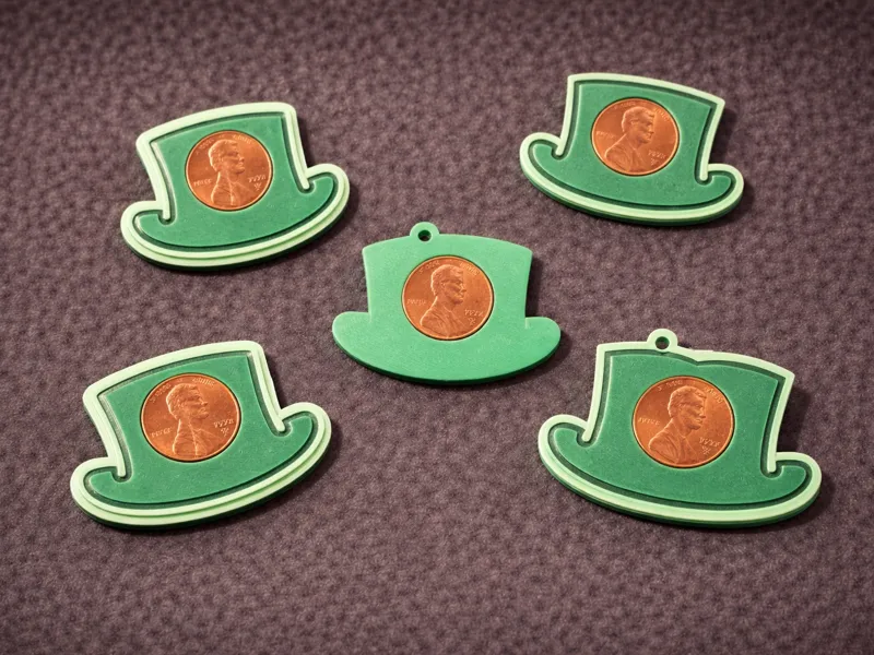 Glücksmarken – St. Patricks Zylinder (US-Penny)