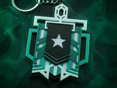 Rainbow Six Siege Emerald Rank Keychain