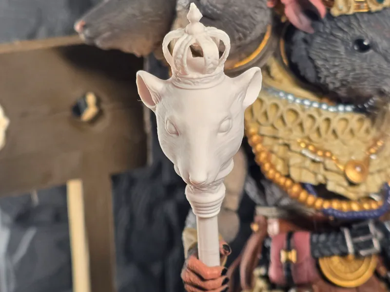 1/12 Scale Rat Head Scepter and Royal Scepter