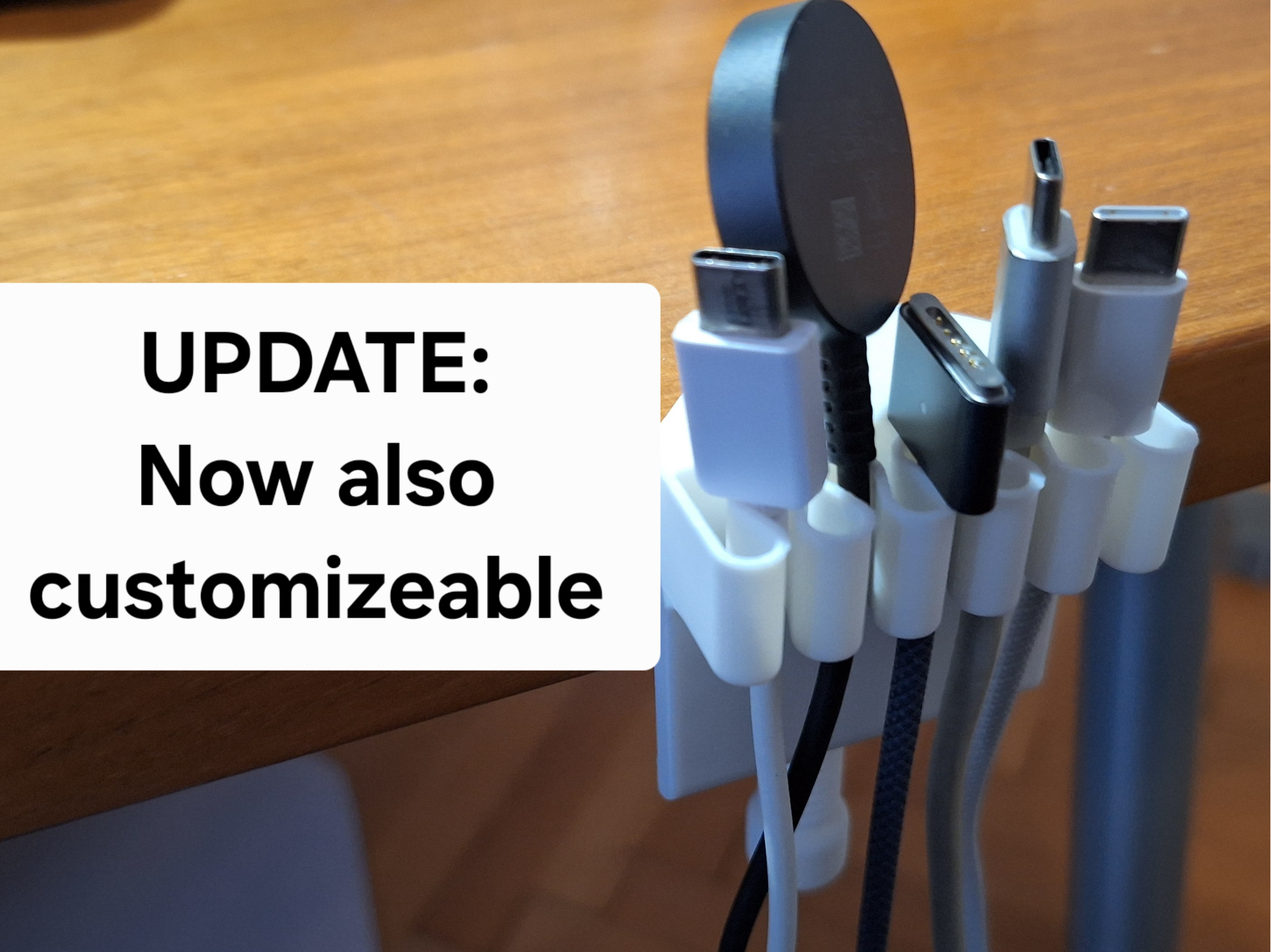 customizeable cable clip