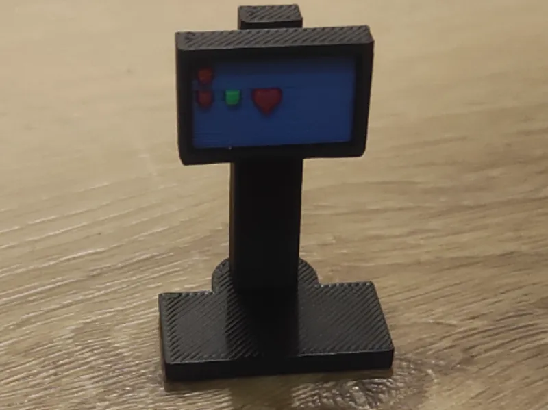 A Valentine computer with a compartment for wishes