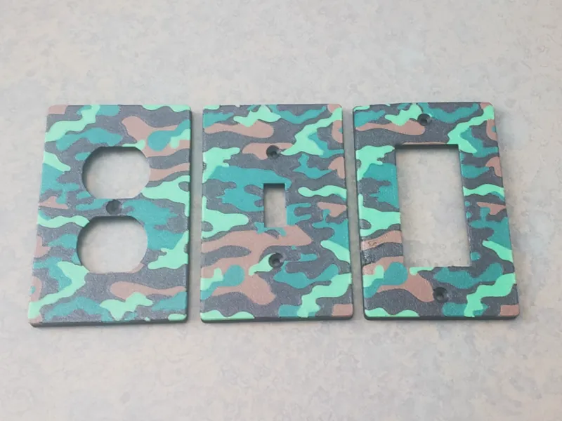Camouflage Light Switch and Outlet Covers