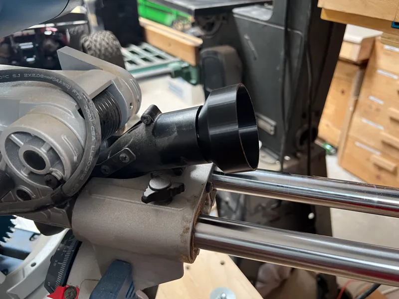Mitre saw to shop vacuum 