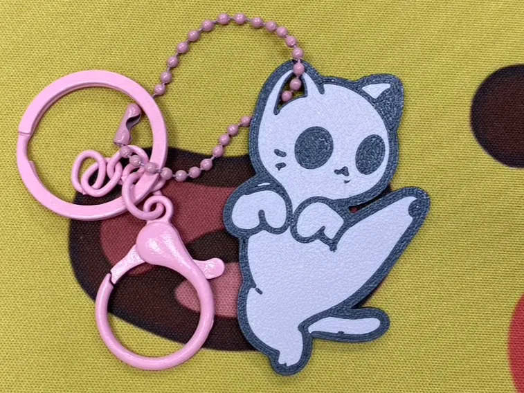 #20 Kung fu cat key chain