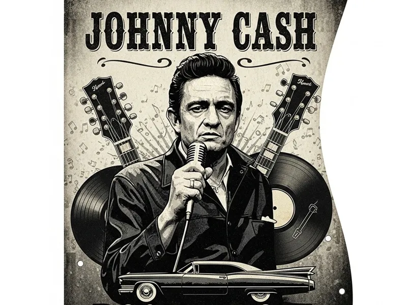 johnny Cash light box 