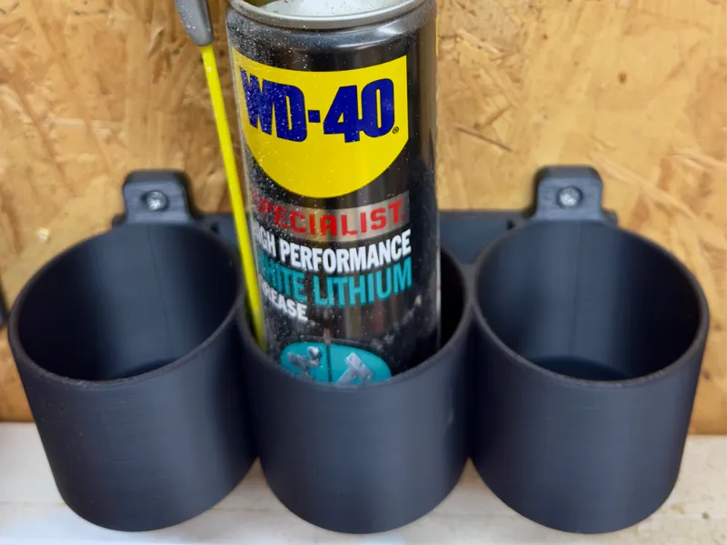 Wall Mount Can holder x3 (Ver. 2 to fit A1 Mini)