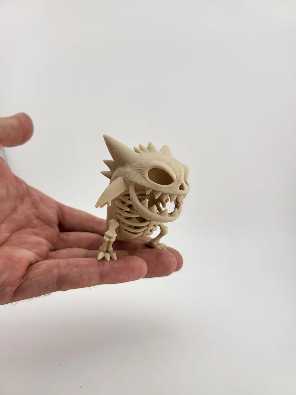 Gengar Skeleton 3D Model Stylized Pokémon Figurine view 2