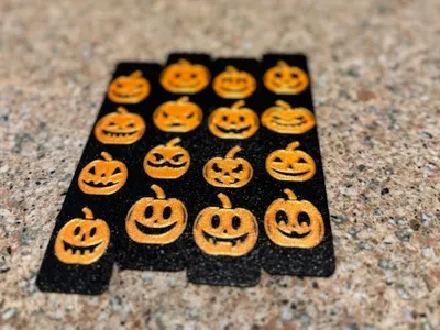Halloween pumpkin bookmarks