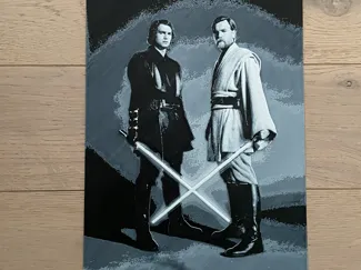 Obi-Wan & Anakin 2-colour Hueforge